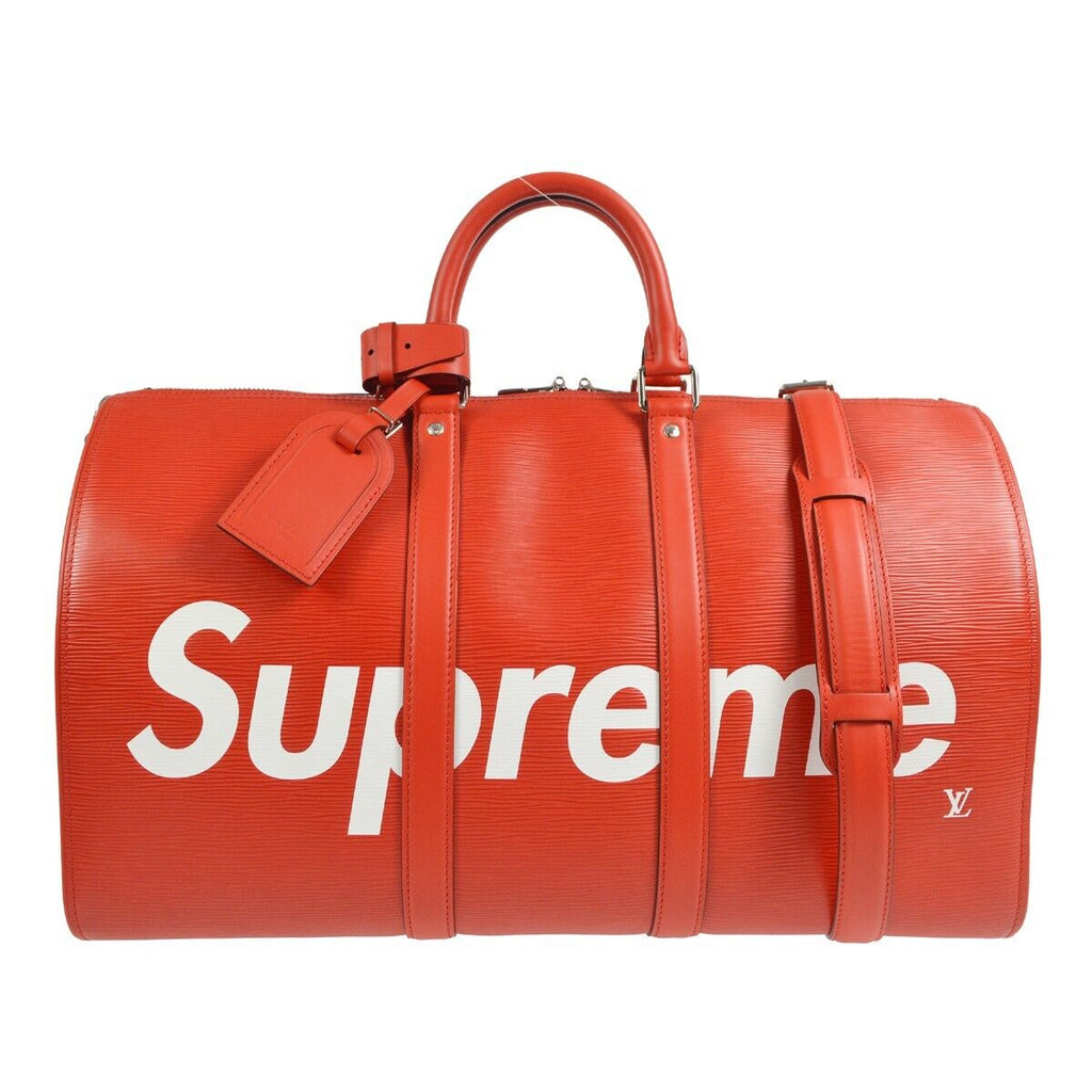 Supreme Black Louis Vuitton Duffle Bag – On The Arm