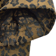 FENDI Vintage Leopard Pattern Long Pants Brown Black AK37958c