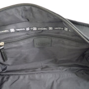 CHANEL Sport Line CC Travel Hand Bag Purse 9266673 Black Navy Wool 10474