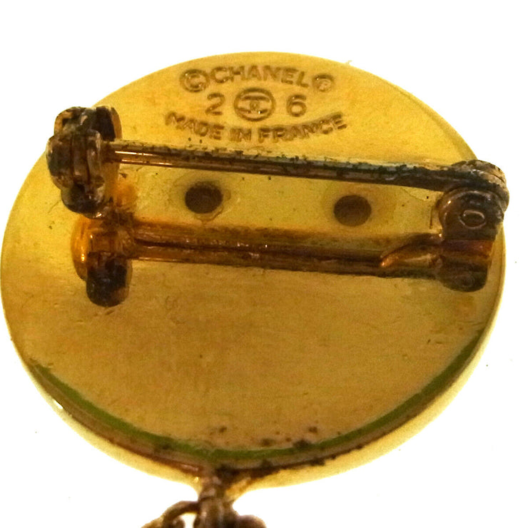 CHANEL  CC Logos Bag Motif Brooch Pin Corsage Gold-Tone AK31829b