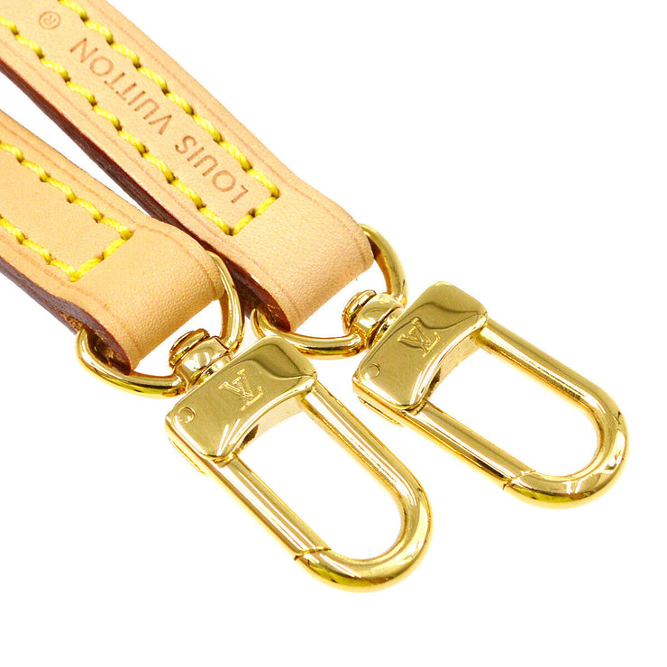 LOUIS VUITTON Logos Shoulder Strap Beige Leather Handbag Accessories 32114