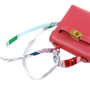 HERMES Micro Kelly Twilly Bag Charm Pink YTY007AG Box Calf 33467
