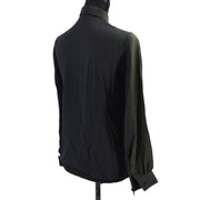 Christian Dior Front Button Long Sleeve Shirt Tops Black #S 00898