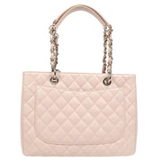 CHANEL Grand Shopping Tote GST Chain Hand Tote Bag Pink Caviar 21124807 15793