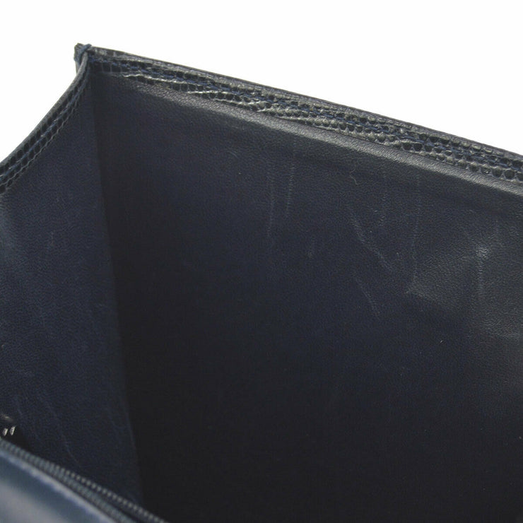 GUCCI Vintage Clutch Hand Bag Black Leather AK38152h