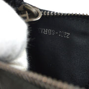 FENDI Zucca Mini Hand Bag Black Canvas Leather 60413