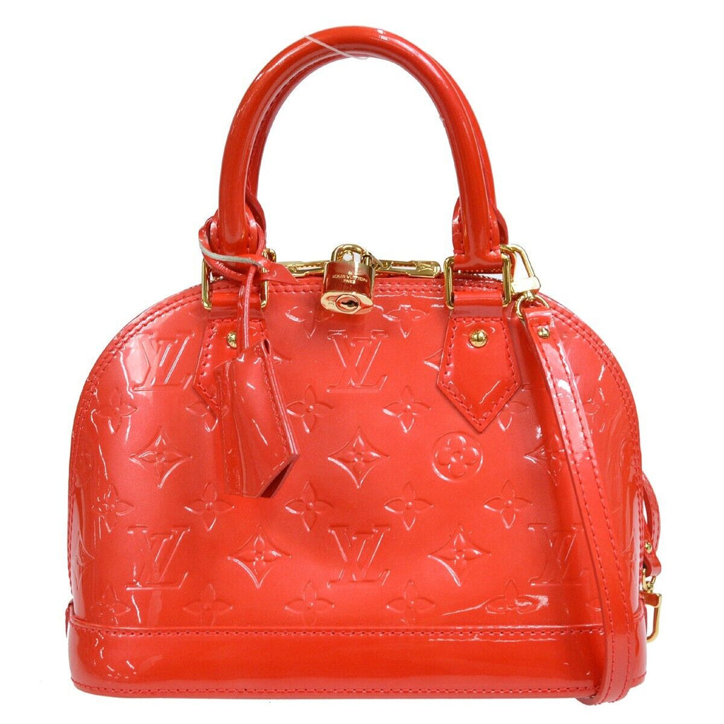 LOUIS VUITTON Alma BB Monogram Vernis Patent Leather M91698 Rouge