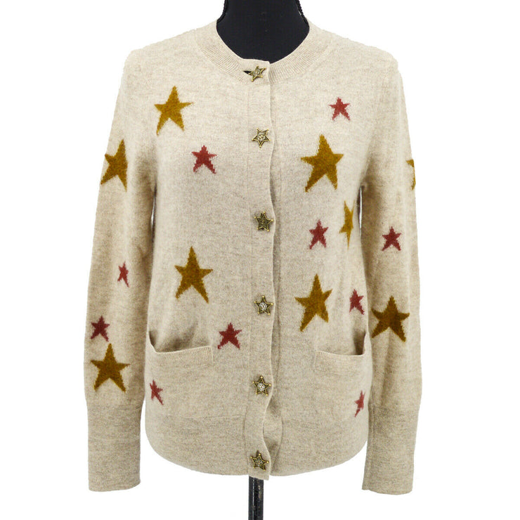 CHANEL #36 CC Star Button Long Sleeve Cardigan Cashmere 04414