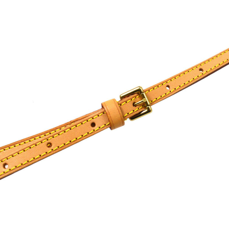 LOUIS VUITTON Logos Shoulder Strap Brown Leather Handbag Accessories 03132