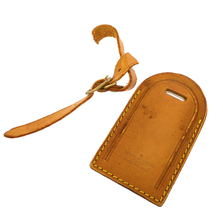 LOUIS VUITTON Name Tag 5 Set Brown Leather Bag Accessories 62877