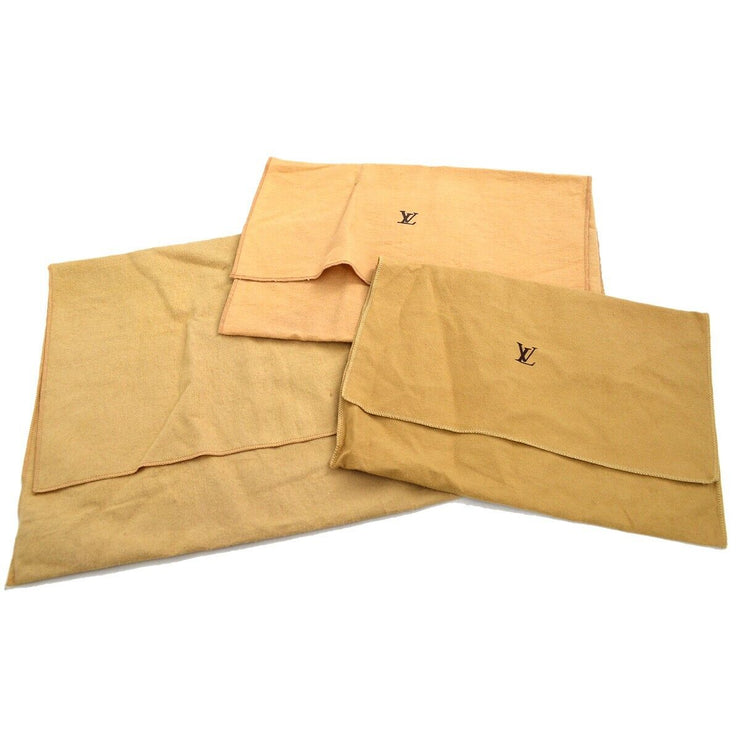 LOUIS VUITTON Dust Bag 10 Set Brown Beige 100% Cotton 65040
