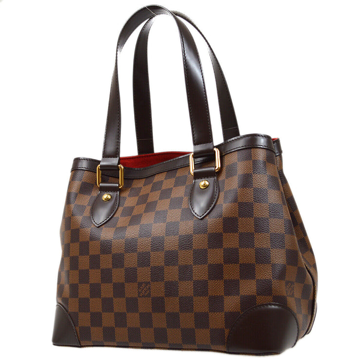 Louis Vuitton Damier Ebene Canvas Leather Hampstead Pm Tote Bag in