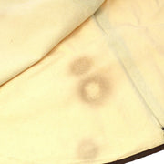 HERMES Logos Garment Cover Ivory Brown Vintage T04794