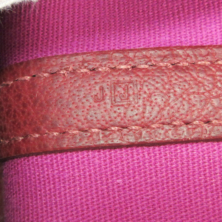 HERMES GARDEN PARTY TTPM Pouch Bag � J J Purple Toile Offcier Leather 02568