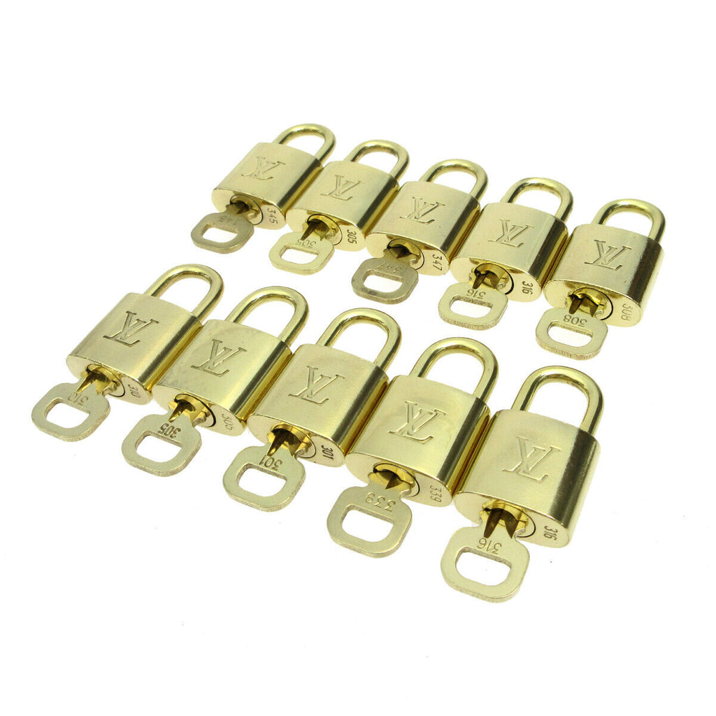 Louis Vuitton Two Padlocks and Keys 308 and 308 Lock Brass 