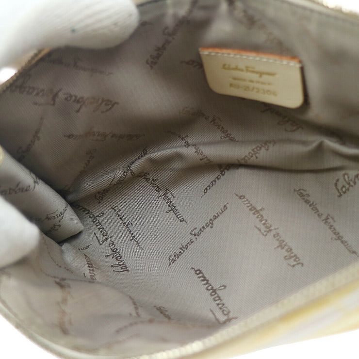 Salvatore Ferragamo Cheetah Illustration Hand Bag Yellow 62854