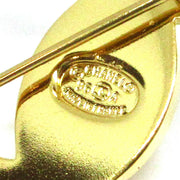 CHANEL CC Logos Turnlock Motif Brooch Pin Corsage Gold-Tone 96A Vintage AK38331c