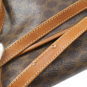 CELINE Macadam Horse Carriage Shoulder Bag Purse Brown PVC Leather F/09 33236
