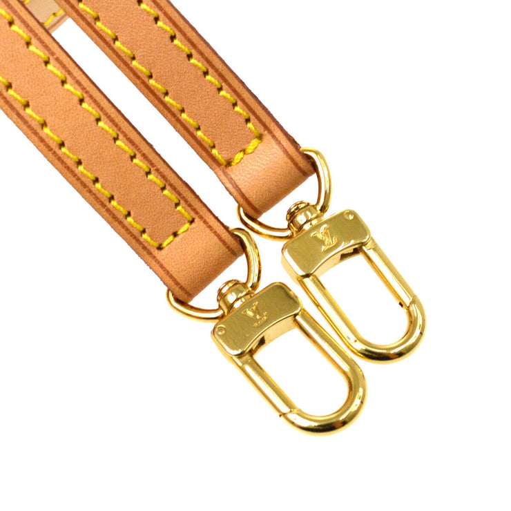 LOUIS VUITTON Logos Shoulder Strap Brown Leather Handbag Accessories AK38619d