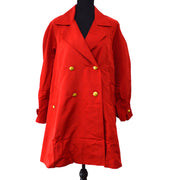 CHANEL CC Logos Long Sleeve Coat Jacket Red #36 S07774k