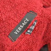 VERSACE Long Sleeve Coat Dressing Gown Red 100% Cotton S/M  02890