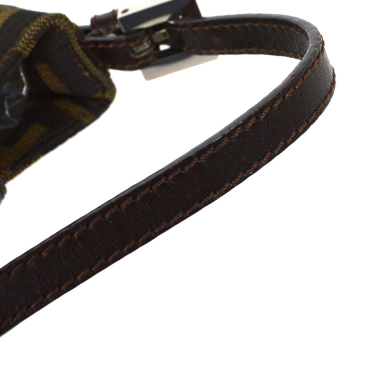 FENDI Zucca Mini Hand Bag  2305 26673.099 Purse Brown Canvas Leather Italy 00465