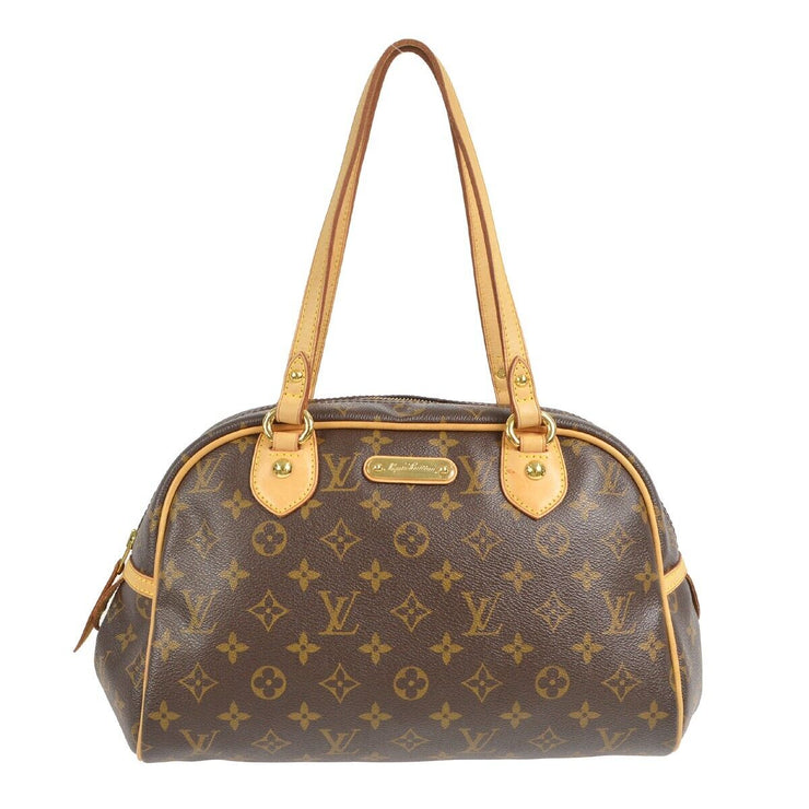 LOUIS VUITTON Louis Vuitton Montorgueil PM Monogram Handbag M95565 Canvas  Brown