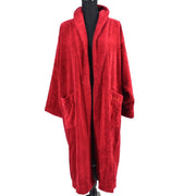 VERSACE Long Sleeve Coat Dressing Gown Red 100% Cotton S/M  02890
