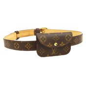 LOUIS VUITTON Monogram Ceinture Pochette Solo Belt 85 34 380267