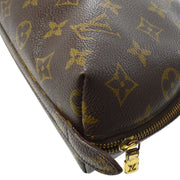 LOUIS VUITTON TROUSSE DEMI RONDE COSMETIC POUCH BAG PURSE MONOGRAM M47520 04468