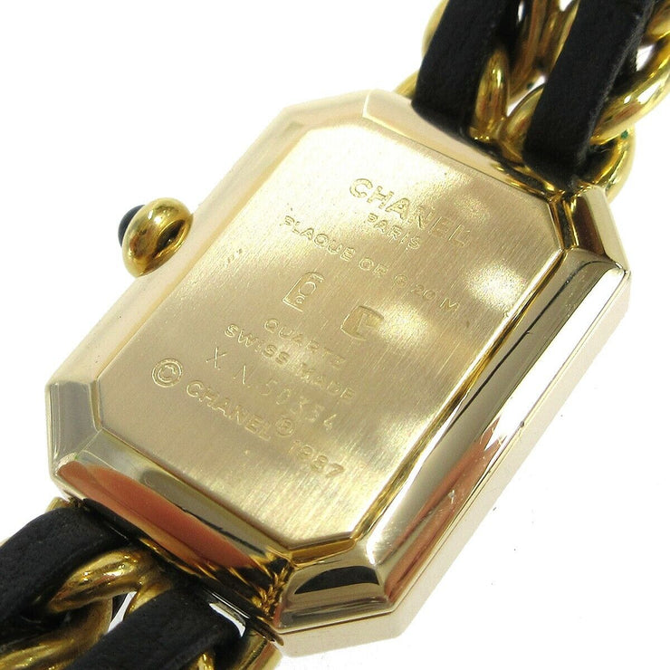 CHANEL Premiere X.N.50354 #M Ladies Quartz Wristwatch PLAQUE OR G 20M 14836