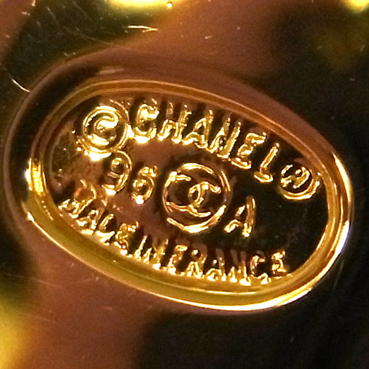 CHANEL Vintage CC Logos Turnlock Brooch Pin Corsage Gold-Tone AK36838g