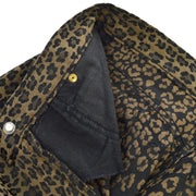 FENDI Vintage Leopard Pattern Long Pants Brown Black AK37958b