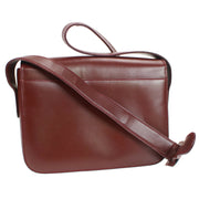 CARTIER Must De Cartier Cross Body Shoulder Bag C24 Bordeaux Leather 52115