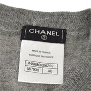 CHANEL Paris Dallas Star Long Sleeve Sweater Knit Gray #48 AK31859e