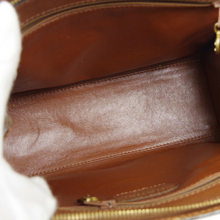 CHANEL CC Shoulder Tote Bag Brown Caviar Skin Leather 06013