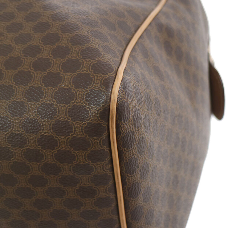 CELINE Macadam Travel Hand Bag M12 Brown PVC Leather 39724