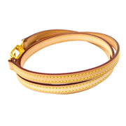 LOUIS VUITTON Logos Shoulder Strap Beige Leather Handbag Accessories 32803