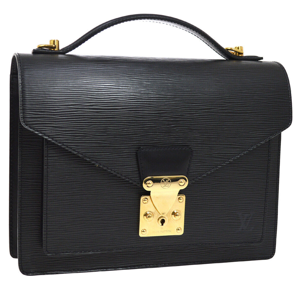 LOUIS VUITTON Handbag M52122 Monceau 28 2WAY Epi Leather Black