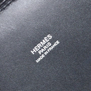 HERMES BOLIDE PADDOCK 35 Hand Bag Tadelakt Toile Jean Black 63959