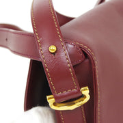 CARTIER Must De Cartier Cross Body Shoulder Bag Bordeaux 41033