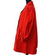CHANEL CC Logos Long Sleeve Coat Jacket Red #36 S07774k