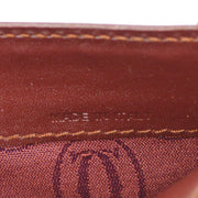 CARTIER Must De Cartier Shoulder Bag Purse Italy Bordeaux Leather 42044