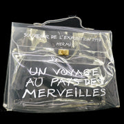 HERMES Vinyl Kelly Beach Hand Bag SOUVENIR DE L'EXPOSITION 1997 AK31369f