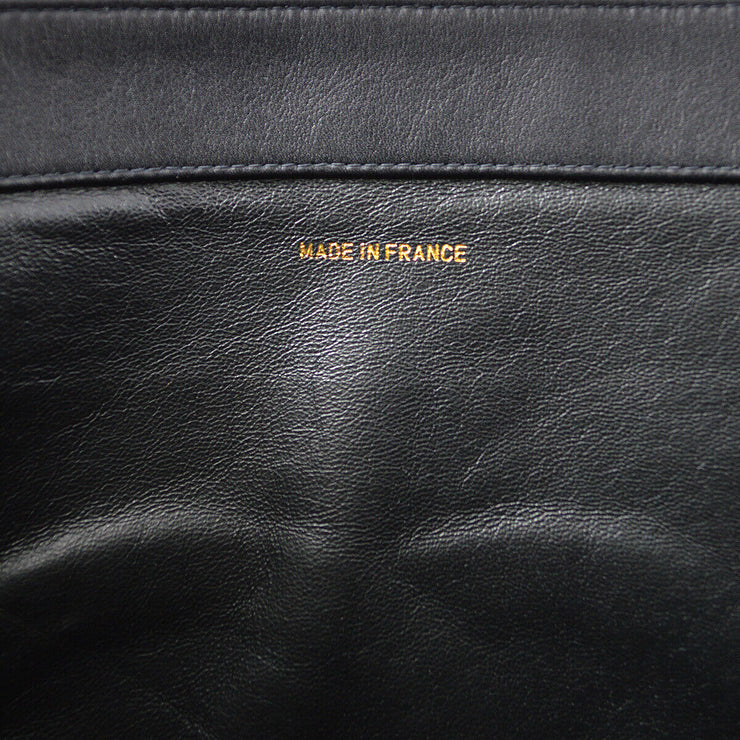 CHANEL CC Jumbo XL Chain Shoulder Tote Bag 3420355 Purse Black Leather 92629