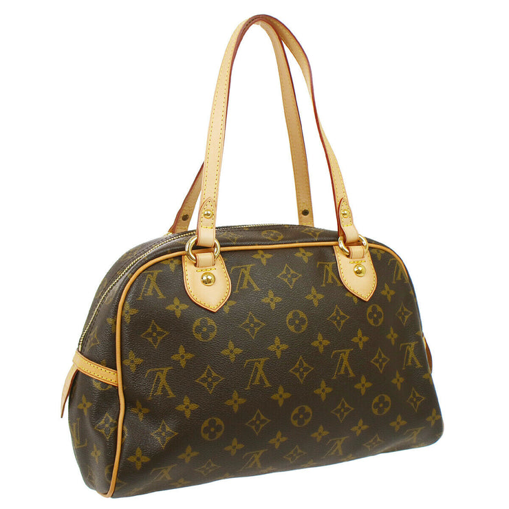 Louis+Vuitton+Montorgueil+Shoulder+Bag+PM+Brown+Canvas for sale