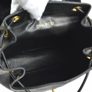 CHANEL CC Chain Backpack Bag Black Caviar Skin Leather Vintage RK13925k