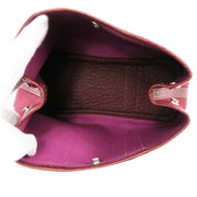 HERMES GARDEN PARTY TTPM Pouch Bag � J J Purple Toile Offcier Leather 02568