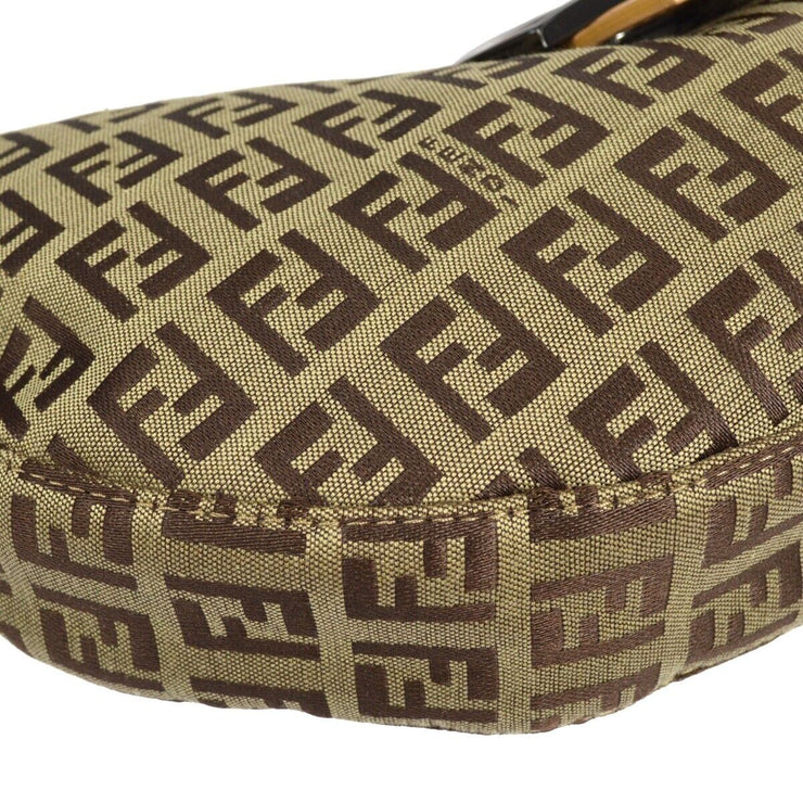 FENDI Zucchino Pattern Croissant Handbag Beige Canvas 2415-8BR020.028AC 26632