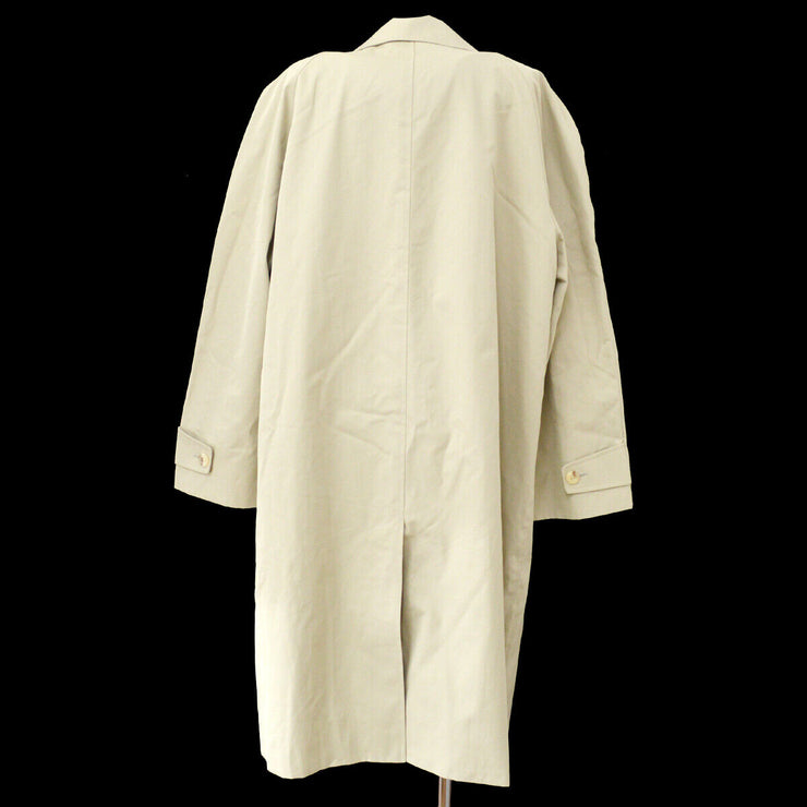 Aquascutum Single Breasted Trench Coat Jacket Beige Cotton 02302